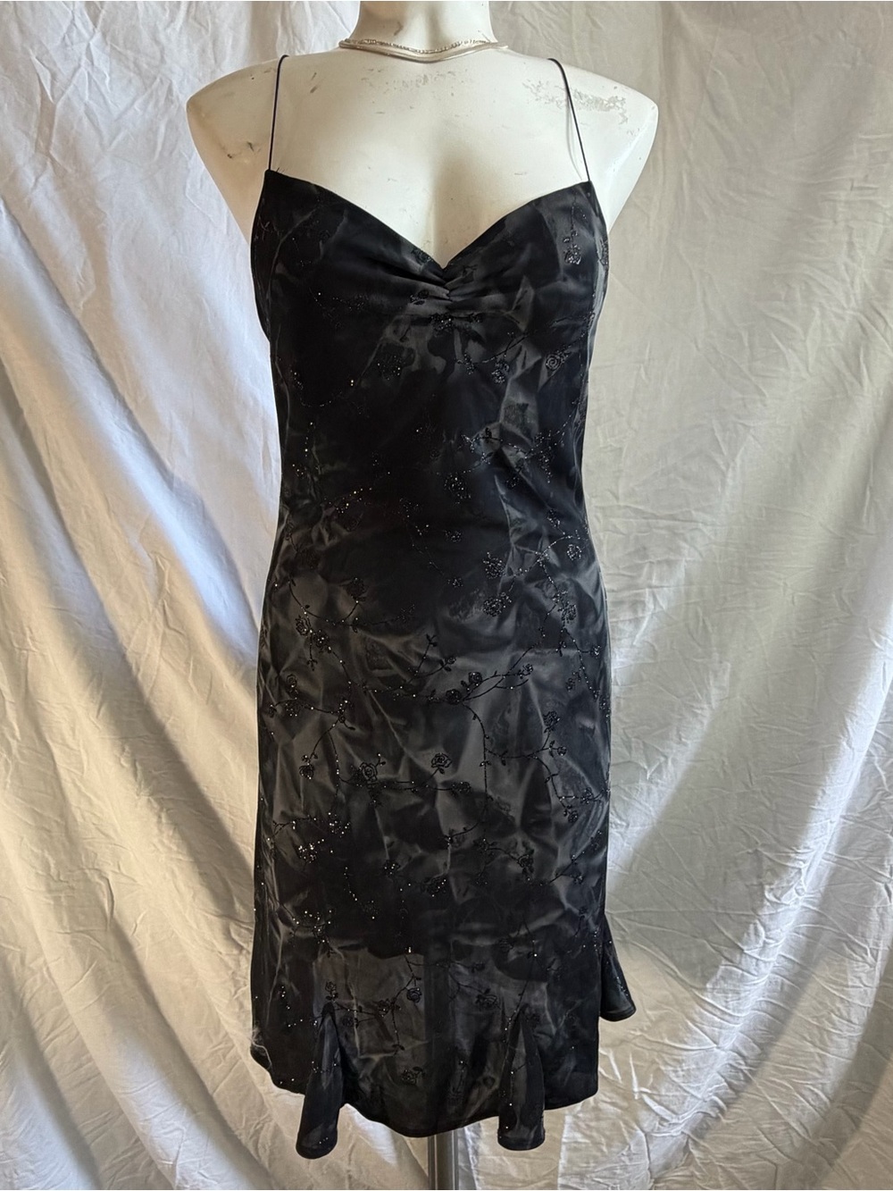 Midnight black Midi Dress